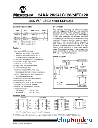 Datasheet 24AA128 manufacturer Microchip
